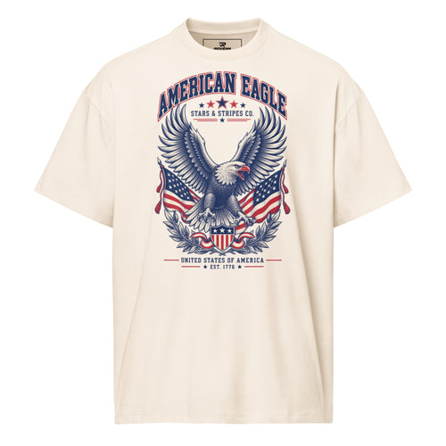 American Eagle Vintage Graphic Tee in Vintage White – Patriotic USA Graphic Tee